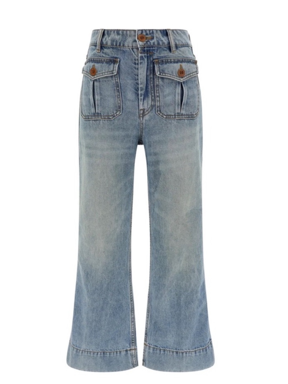 Zimmermann Blue Cropped flared Leg Jeans